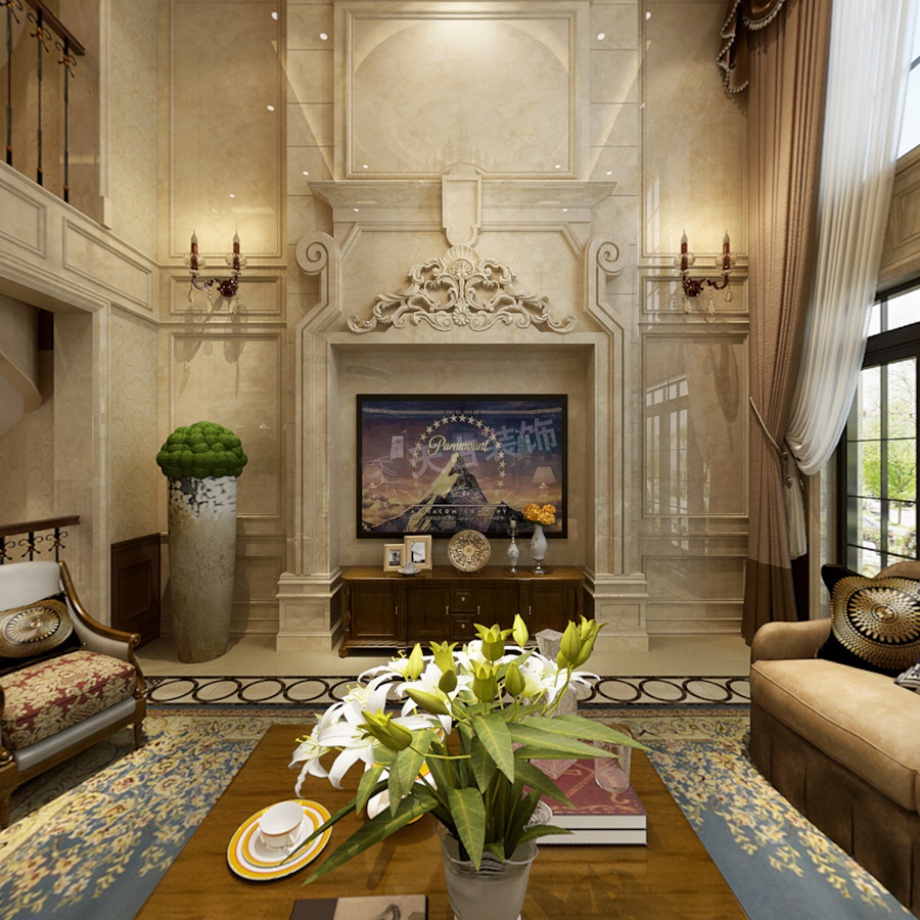 欧式联排别墅装修设计风格效果图 欧式联排别墅装修设计风格效果图